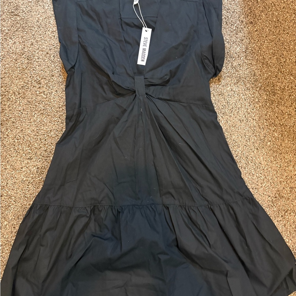 Steve Madden Elegant Black Midi Dress